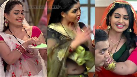 Shubhangi Atre A3 1 Hot Saree Cleavage Hd Caps Tn Starcelebblog