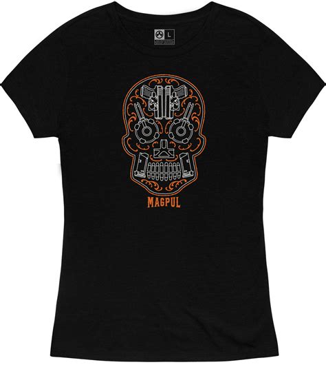 Magpul Sugar Skull Womans T Shirt Large Black Impact Guns