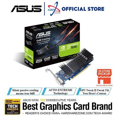 Asus GT1030 GT 1030 SL 2G BRK DDR5 LOW PROFILE GRAPHICS CARD GT1030