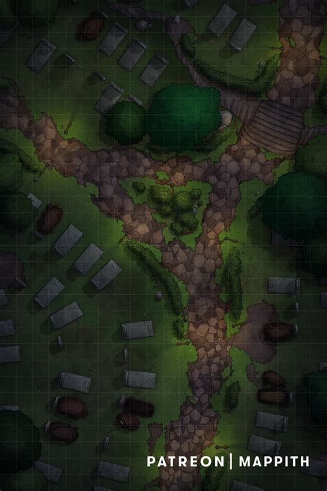 Cemetery 20x30 Battlemap Oc Rdnd