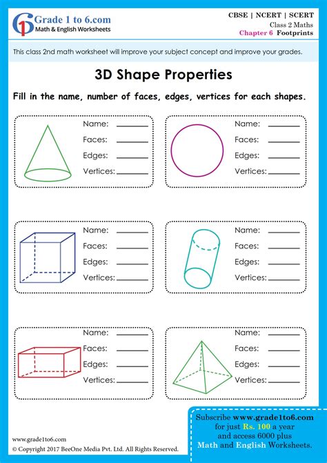 CBSE Class 2 Maths Shapes Worksheet - Worksheets Library