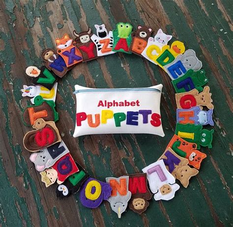 Alphabet Puppets Adult Kid And Finger Puppet Sizes Educational