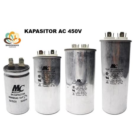 Jual Kapasitor AC 8 9 10 12 15 20 25 30 35 40 45 50 60 70 UF 400 450VAC