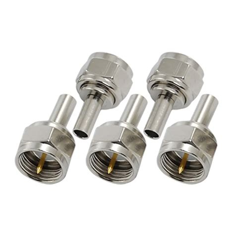 Uxcell Pcs F Type Male Plug Straight Rf Coaxial Connectors For Rg