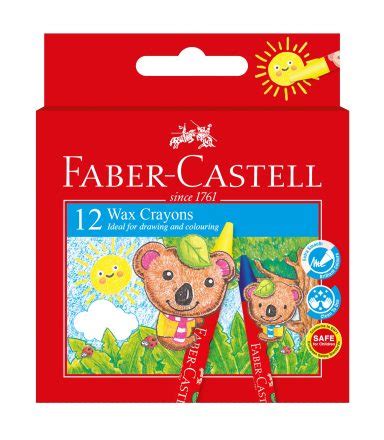 FABER CASTELL WAX CRAYON COLOURS 122425 12 S Syarikat Kiang Trading