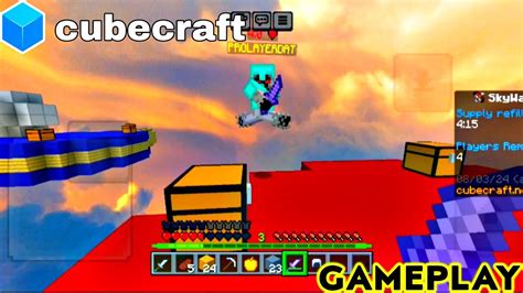 CUBECRAFT SKYWARS GAMEPLAY WITH NEW CUSTOMISE CONTROL 1 20 60