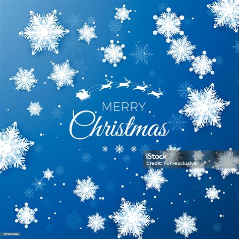 Merry Christmas Greetings Card Origami Snowfall White Paper Cut Snow