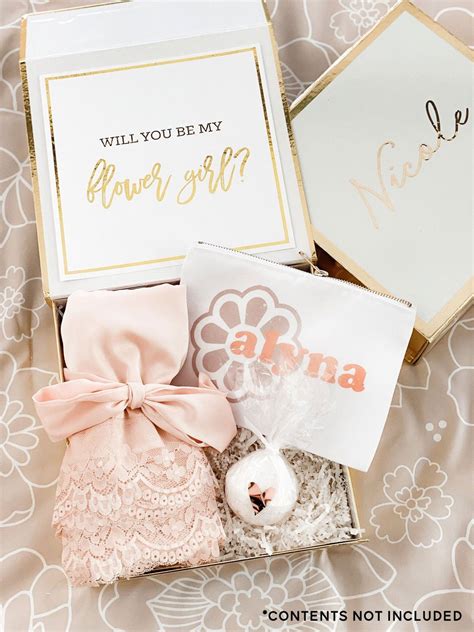 Flower Girl Proposal Box Flower Girl Basket Will You Be My Flower Girl T Ideas Flower Girl