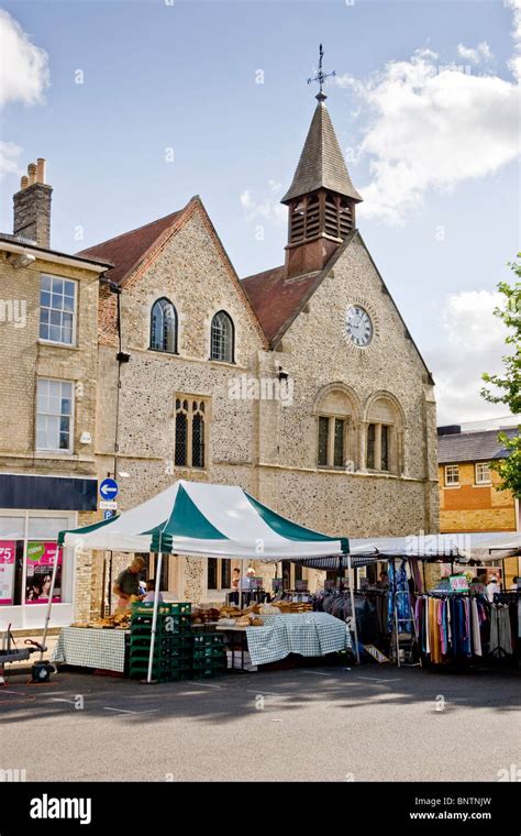 Market Stalls Cornhill Bury St Edmunds Suffolk England Stock Photo