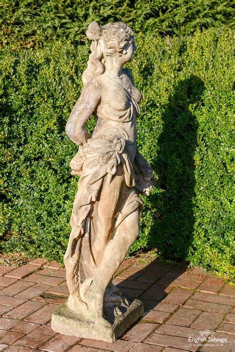Vintage Composite Statue Of Semi Nude Female