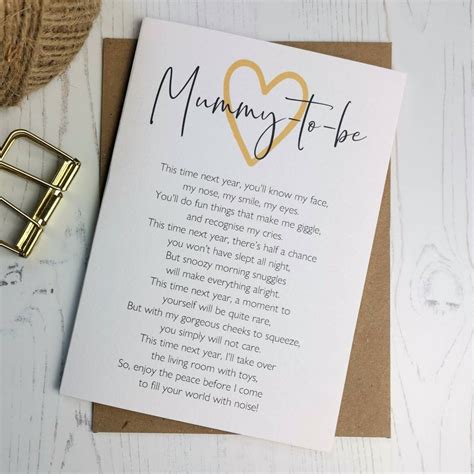 Mummy Mammy Mommy To Be Poem Card From The Baby Bump Or Etsy