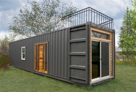 Una casa container marítimo con decoración moderna y todo lo que