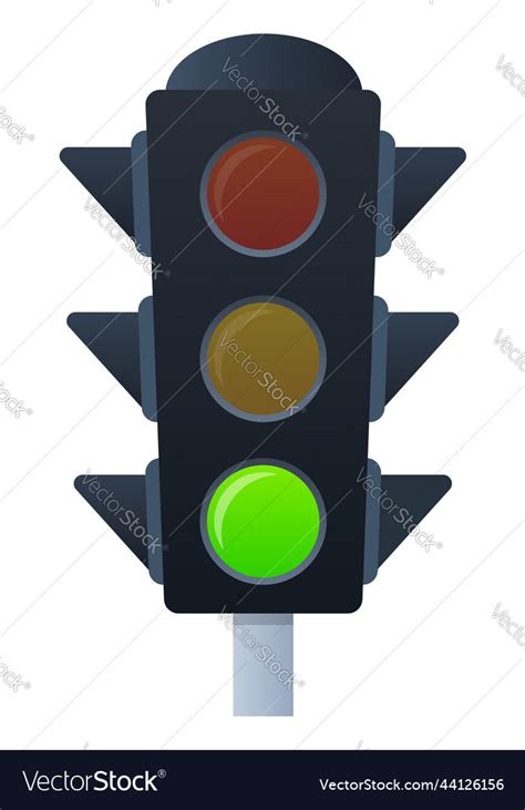 Green traffic light - modern flat design style Vector Image