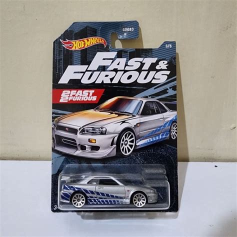 Jual Hot Wheels Nissan Skyline R34 GT R BNR34 Fast And Furious Shopee Indonesia