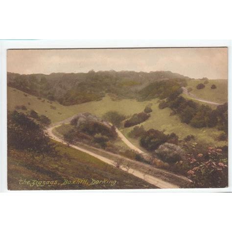 The Zig Zags Box Hill Dorking Postcard Surrey 75252 On Ebid United