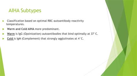 Autoimmune Hemolytic Anemia Aiha Ppt