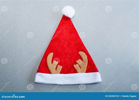 Santa Hat With Horns Stock Image Image Of Xmas Year 203305761