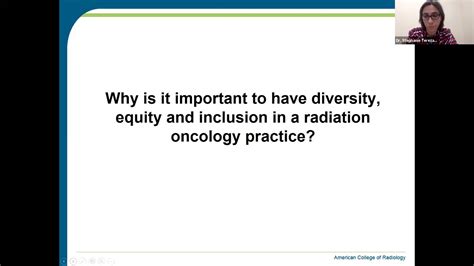 Acr Radiation Oncology Diversity Equity And Inclusion Webinar Youtube