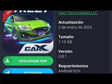 TUTORIAL DE COMO DESCARGAR CARX STREET Gama Baja YouTube