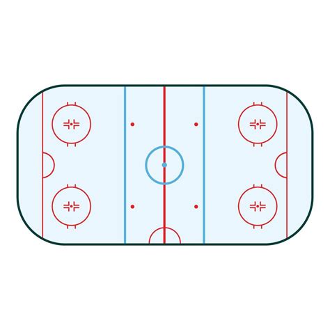 Ice Hockey Rink Showing Faceoff Circles And Goals In Top View 50041352 Vector Art At Vecteezy