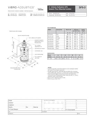 Fillable Online 2 50mm Deflection SFS Seismic Floor Mounted