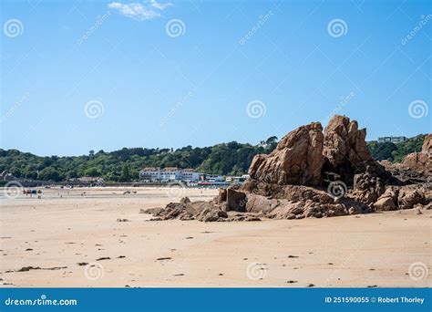 The Beach And Coastline Of St Brelade`s Bay St Brelade Jersey