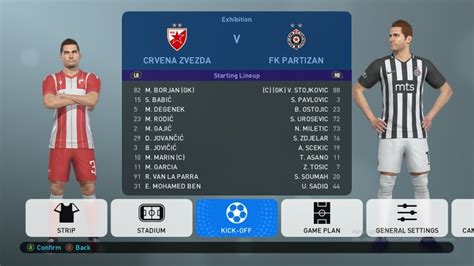 Fk Crvena Zvezda Fk Partizan Pes Gameplay Youtube