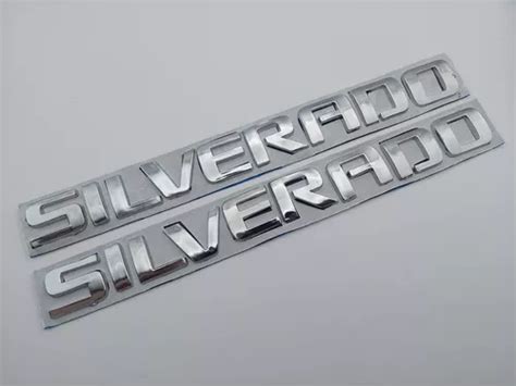 Emblemas Chevrolet Silverado Letras Cromadas Dos Piezas Envío gratis