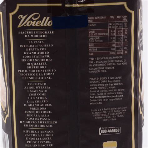 Voiello Penne Rigate Integrali N 155 Pasta Di Semola Integrale Di