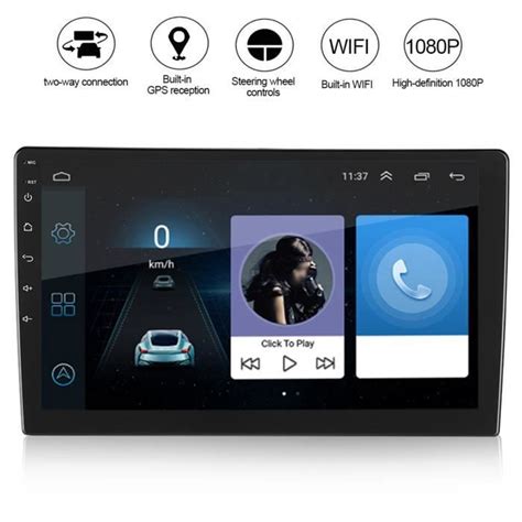 Lecteur D Autoradio Qiilu 10 1In 1Din Car Gps Stereo 1080P Mp5 Player