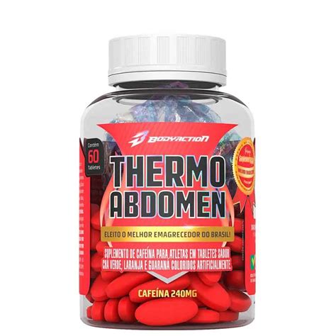 Termogênico Thermo Abdomen Bodyaction Cafeína 60 Comprimidos Submarino