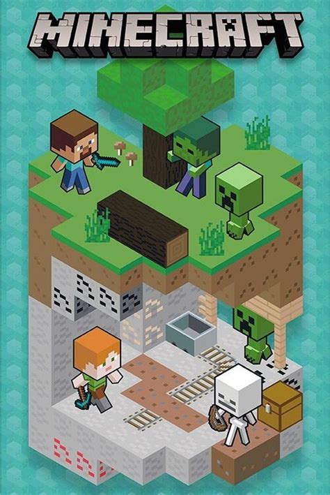 Minecraft Into The Mine P Ster L Mina Compra En Posters Es