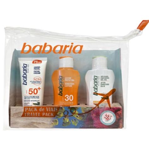 Protetor Solar Babaria Pack Viagem Rosto Corpo After Sun Kuantokusta