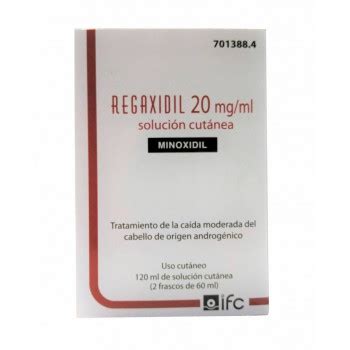 REGAXIDIL 20 MG ML SOLUCION CUTANEA 120 ML 2 FRASCOS DE 60 ML