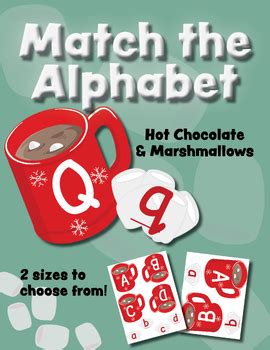 Match The Alphabet Hot Chocolate And Marshmallows By CJ S Teaching Resources