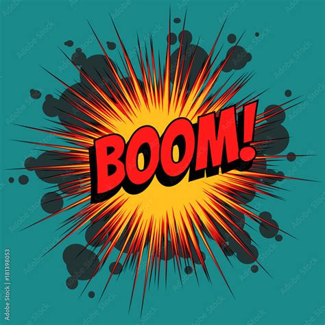 Boom comic book explosion Stock Vector | Adobe Stock