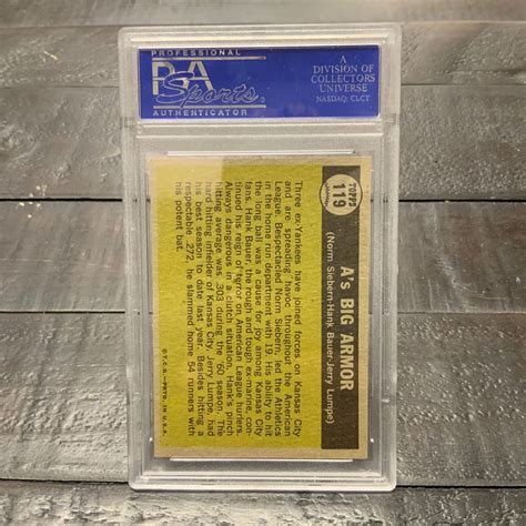 Topps Siebern Bauer Lumpe As Big Armor Psa Nm Ebay