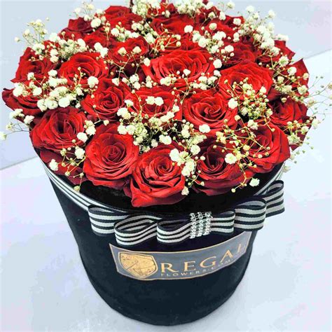 Classic Roses are Red Box Arrangement - Red Roses And Million Stars | Regal Flowers