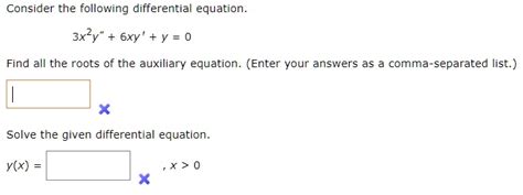 Solved Consider The Following Differential Equation 3x2y 6xy Y 0