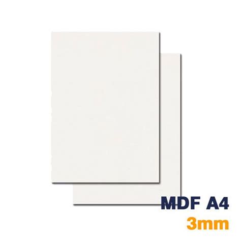 PLACA MDF 3MM A4 BRANCO SUBLIMÁTICO Mídias 2 Print Produtos para