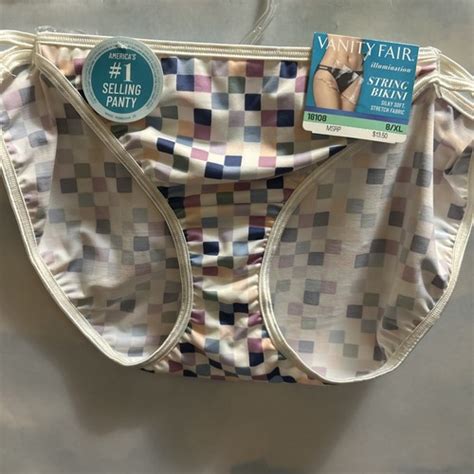Vanity Fair Xl String Bikini Illumination Silky Soft Color Block Panties Ebay