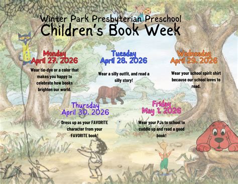 childrens book week winter park presbyterian preschool