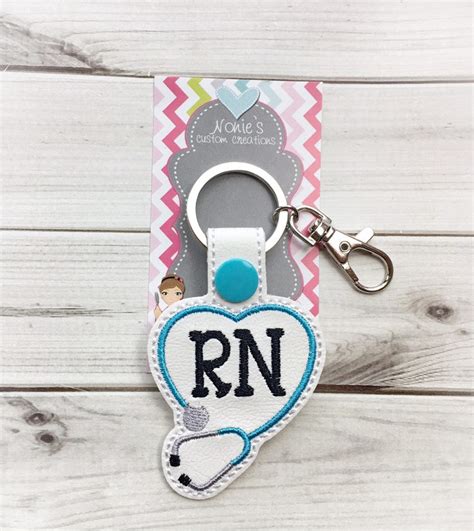 Nurse Keychain Rn Keychain Nurse Key Chain Nursing Etsy