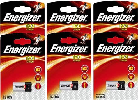 Pack Of 6 Energizer Photo Lithium 3v Cr123 Batteries