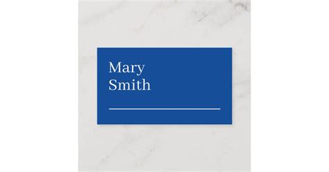 Underlined Minimalist Modern Blue Business Card Zazzle