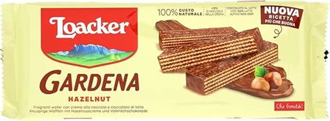 Loacker Gardena Hazelnut Wafer Con Strati Di Cialdine Farcite Con