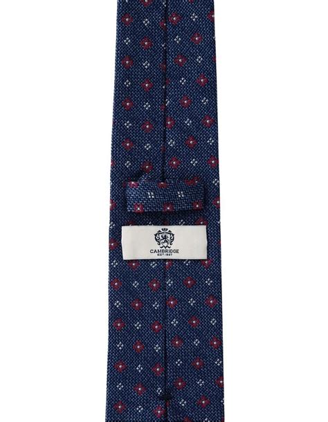 Cambridge Foulard Weave Silk Tie In Red MYER