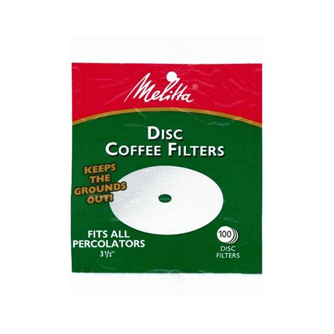 Melitta 3 5 Inch White Disc Percolator Coffee Filters Pack Of 2 200