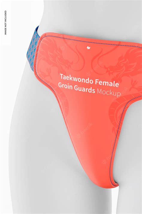 Premium Psd Taekwondo Female Groin Guard Mockup Close Up