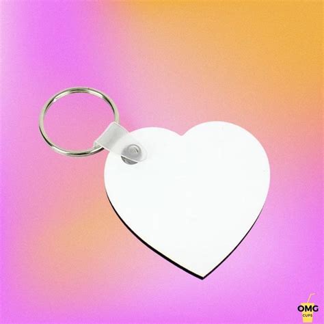 Sublimation Keychain Heart Double Sided Etsy In Keychain